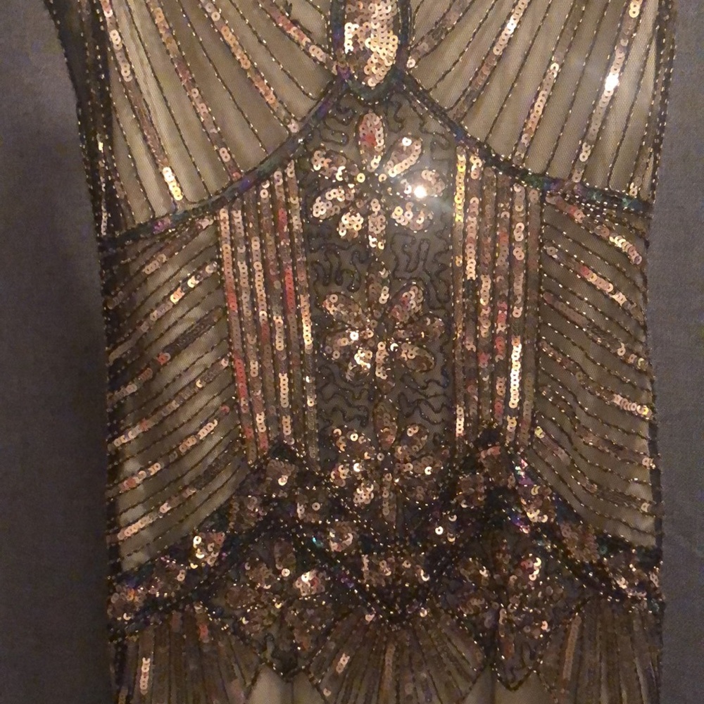 Glam up sparkle for holidays/ special occasion. Vintage Gatsby-inspired dress - Picture 5 of 12